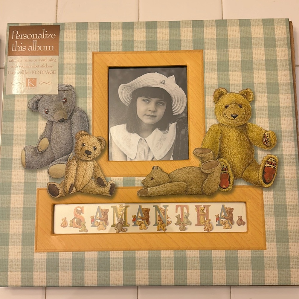 12 x 12 Teddy Bears Frame a name scrapbook photo album